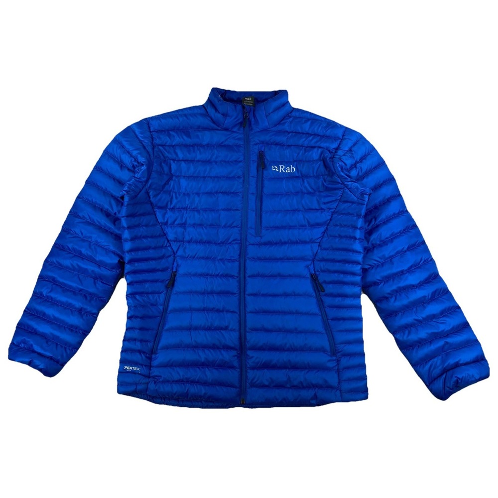 Rab Microlight Down Jacket Men's Large Royal Blue Full Zip Pertex Quantum